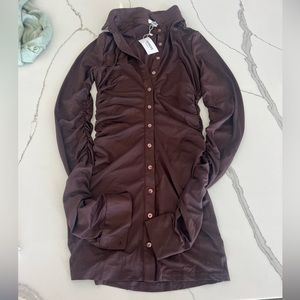 Heiress Beverly Hills Brown Collared Dress